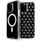 Black and White Polka Dots iPhone 15 Pro Max MagSafe Case