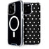 Black and White Polka Dots iPhone 15 Pro Max MagSafe Case