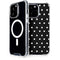 Black and White Polka Dots iPhone 14 Pro Max MagSafe Case
