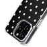 Black and White Polka Dots iPhone 15 Pro Max MagSafe Case