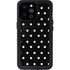 Black and White Polka Dots iPhone 14 Pro Max Waterproof Case