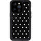 Black and White Polka Dots iPhone 14 Pro Waterproof Case