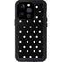 Black and White Polka Dots iPhone 14 Pro Waterproof Case