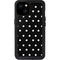 Black and White Polka Dots iPhone 15 Plus Waterproof Case