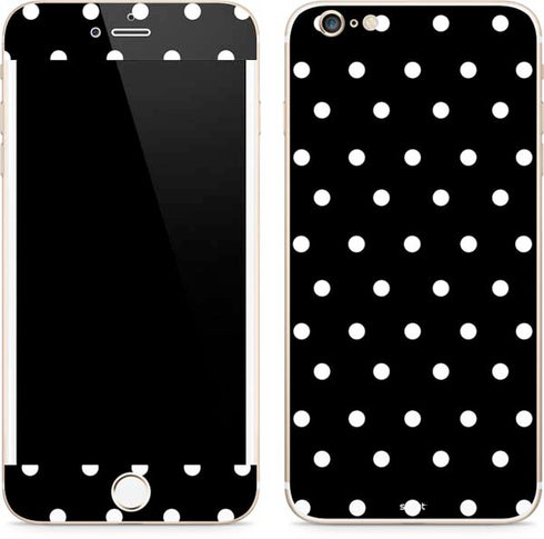Black and White Polka Dots iPhone 6/6s Plus Skin