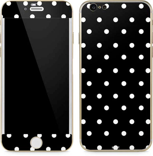 Black and White Polka Dots iPhone 6/6s Skin