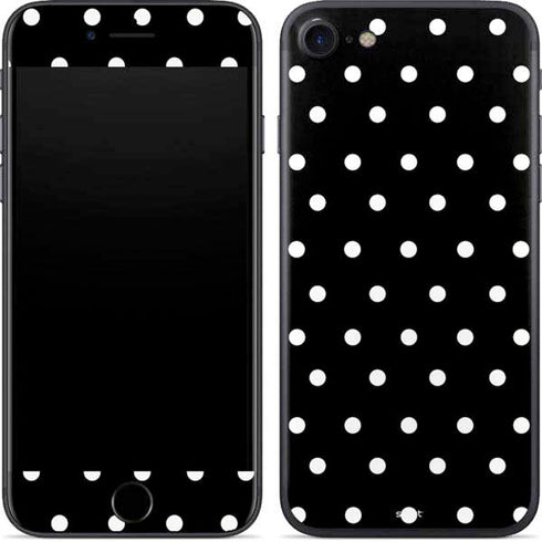 Black and White Polka Dots iPhone 7 Skin