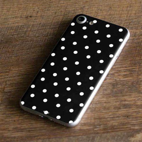 Black and White Polka Dots iPhone 7 Skin