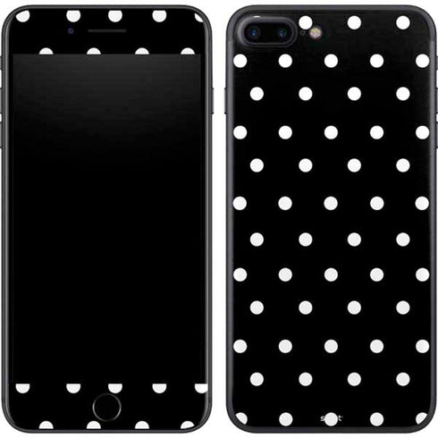 Black and White Polka Dots iPhone 8 Plus Skin