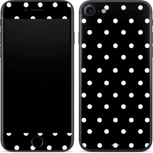 Black and White Polka Dots iPhone 8 Skin