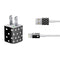 Black and White Polka Dots iPhone Charger (5W USB) Skin