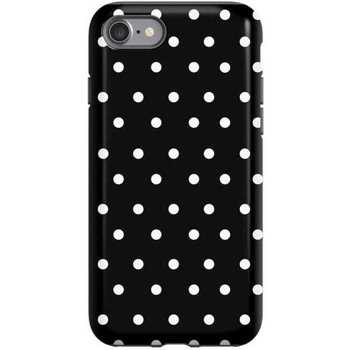 Black and White Polka Dots iPhone SE (2nd & 3rd Gen) Pro Case