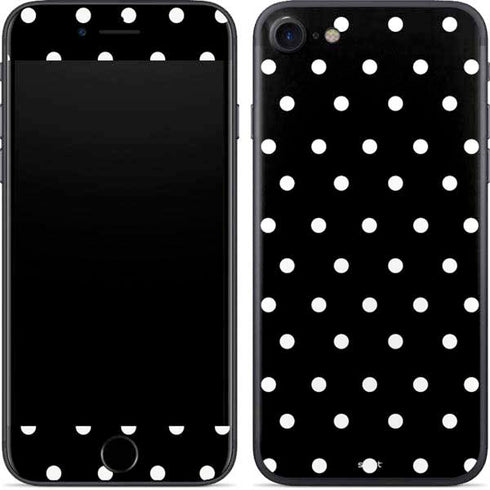 Black and White Polka Dots iPhone SE (2nd & 3rd Gen) Skin