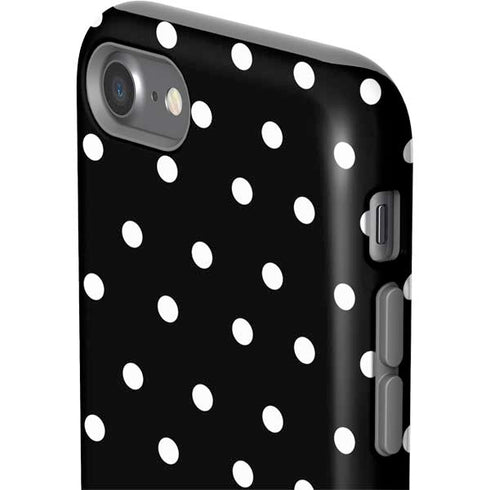Black and White Polka Dots iPhone SE (2nd & 3rd Gen) Pro Case