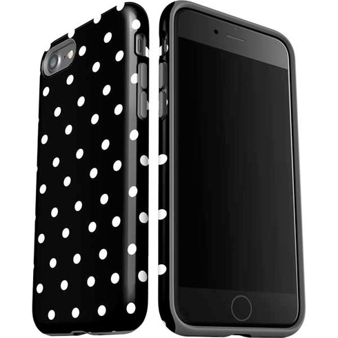 Black and White Polka Dots iPhone SE (2nd & 3rd Gen) Pro Case