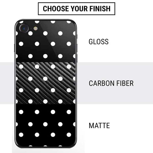 Black and White Polka Dots iPhone SE (2nd & 3rd Gen) Skin