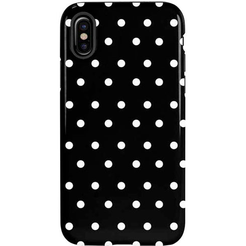 Black and White Polka Dots iPhone X Pro Case
