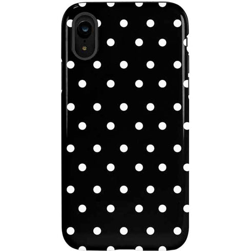 Black and White Polka Dots iPhone XR Pro Case