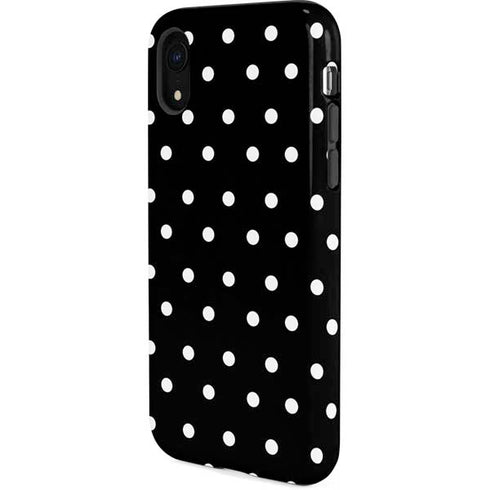 Black and White Polka Dots iPhone XR Pro Case