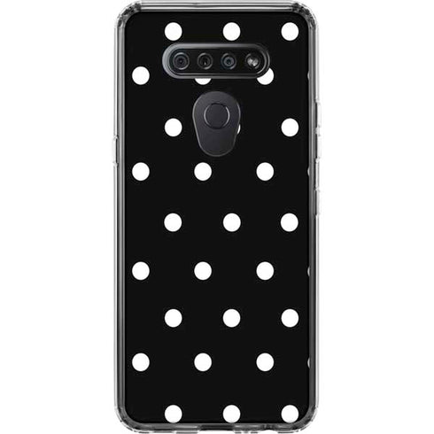 Black and White Polka Dots LG K51/Q51 Clear Case