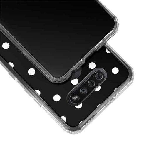 Black and White Polka Dots LG K51/Q51 Clear Case