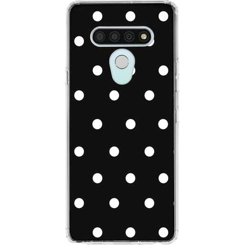 Black and White Polka Dots LG Stylo 6 Clear Case