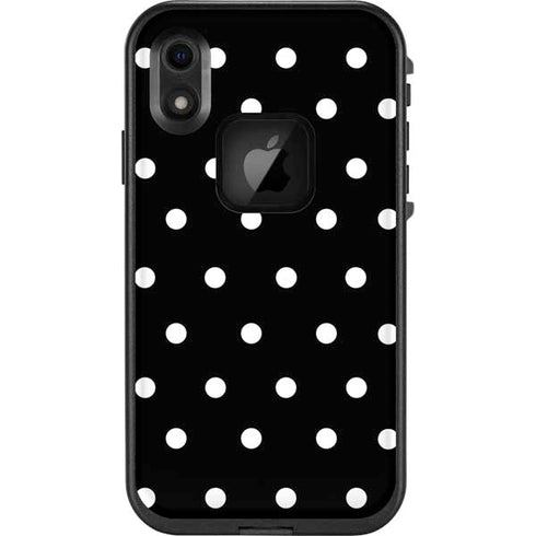 Black and White Polka Dots LifeProof Fre iPhone Skin
