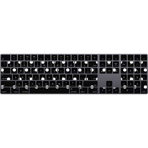 Black and White Polka Dots Magic Keyboard with Numeric Keypad Skin