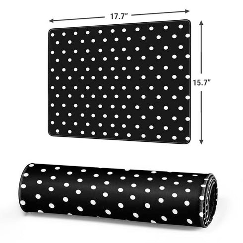 Black and White Polka Dots Gaming Mouse Pad