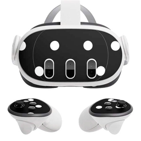 Black and White Polka Dots Meta Quest 3 Skin