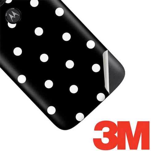 Black and White Polka Dots Moto E5 Play Skin
