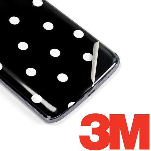 Black and White Polka Dots Moto E5 Plus Skin