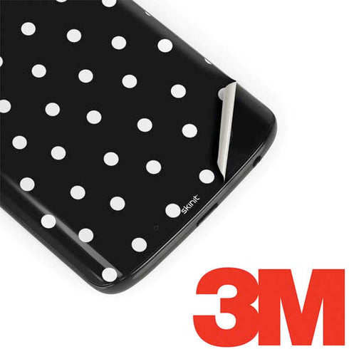 Black and White Polka Dots Moto G6 Skin