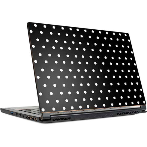 Black and White Polka Dots MSI GS65 Stealth Laptop Skin