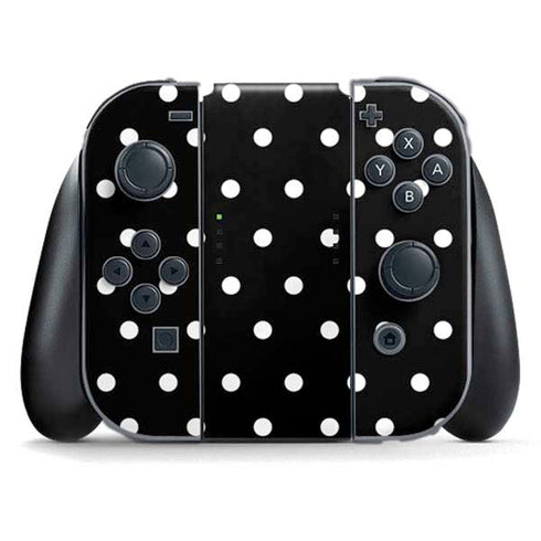 Black and White Polka Dots Nintendo Switch (2017-2021) Joy-Con Controller Skin