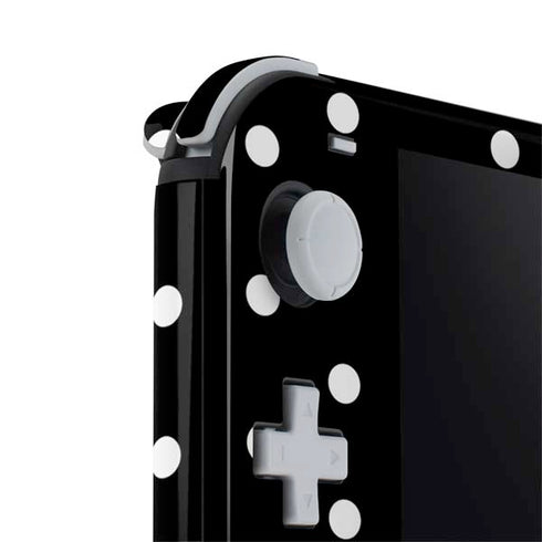 Black and White Polka Dots Nintendo Switch Lite Skin