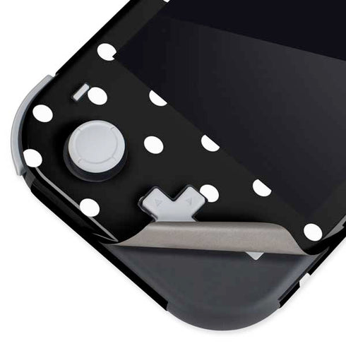 Black and White Polka Dots Nintendo Switch Lite Skin