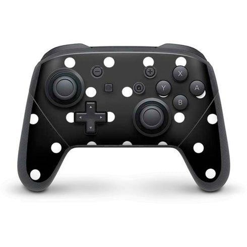Black and White Polka Dots Nintendo Switch Pro Controller Skin