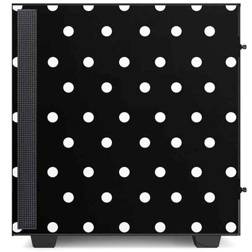 Black and White Polka Dots NZXT H510 Compact ATX Mid-Tower Case Skin