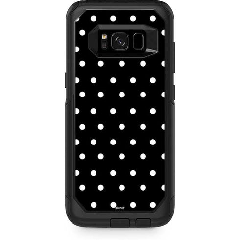Black and White Polka Dots Otterbox Commuter Galaxy Skin