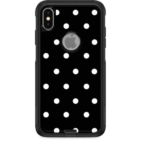 Black and White Polka Dots Otterbox Commuter iPhone Skin