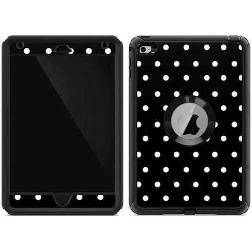 Black and White Polka Dots Otterbox Defender iPad Skin
