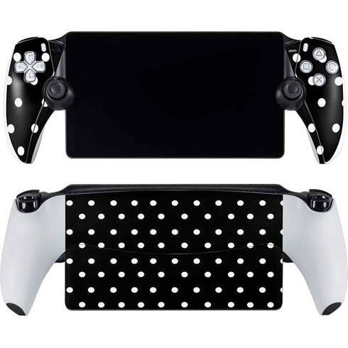 Black and White Polka Dots PlayStation Portal Remote Player Skin