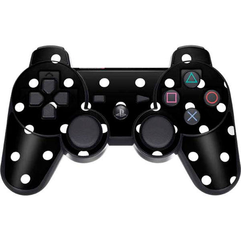 Black and White Polka Dots PS3 Dual Shock wireless controller Skin