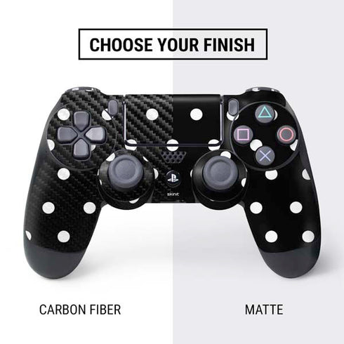 Black and White Polka Dots PS4 Controller Skin