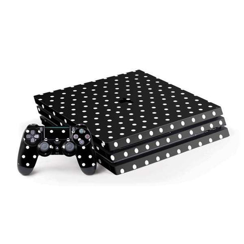 Black and White Polka Dots PS4 Pro Bundle Skin