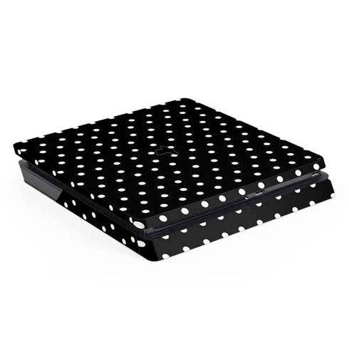 Black and White Polka Dots PS4 Slim Skin