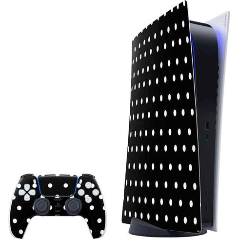 Black and White Polka Dots PS5 Digital Edition Bundle Skin