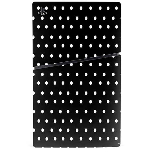 Black and White Polka Dots PS5 Slim Disk Bundle Skin
