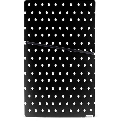 Black and White Polka Dots PS5 Slim Digital Edition Bundle Skin